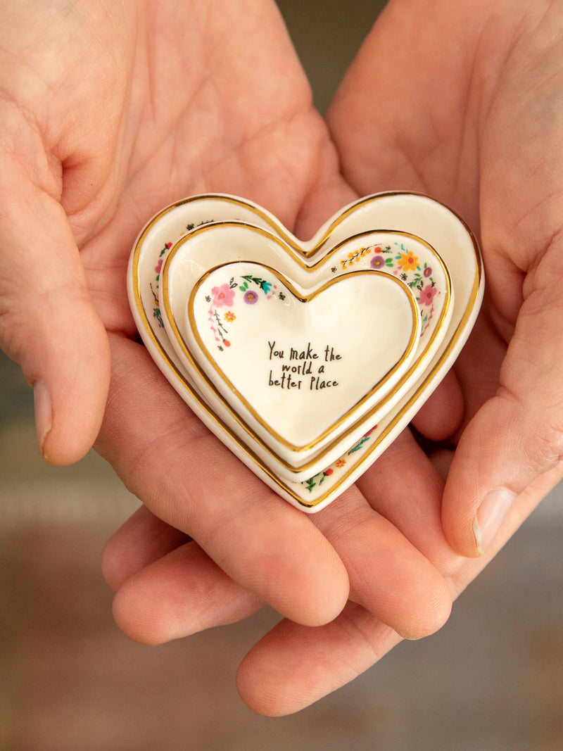 Natural Life® Stackable Heart Trinket Dish Set