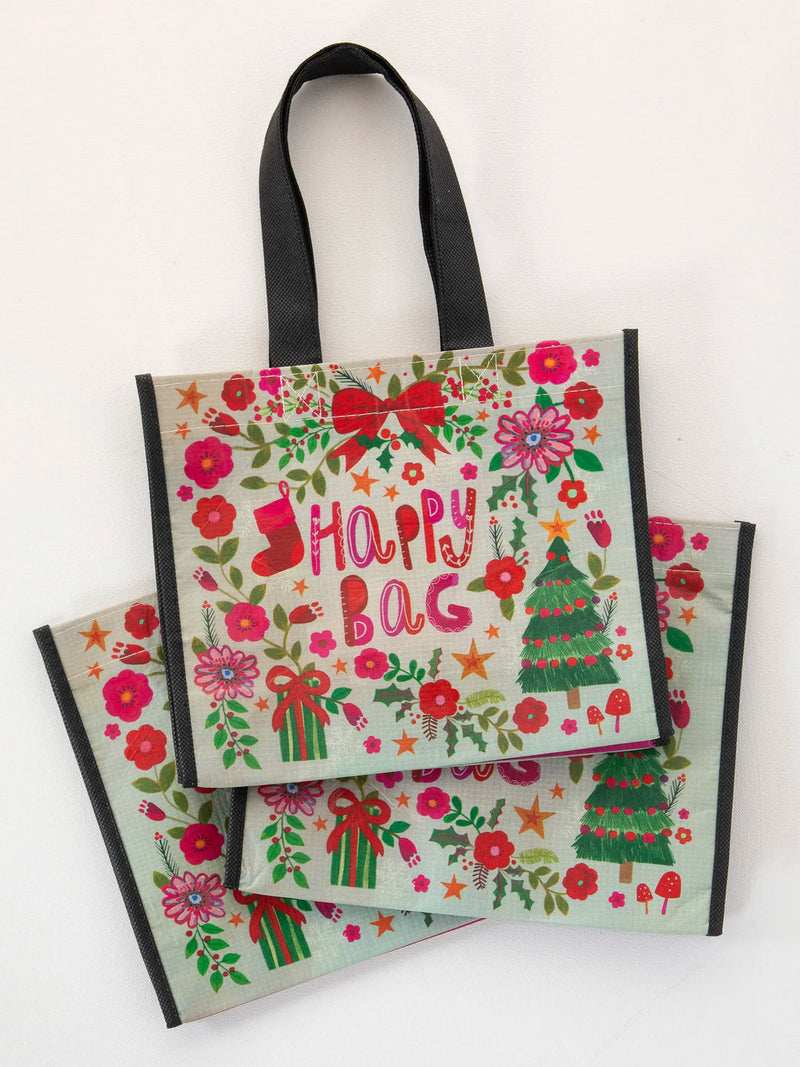 Natural Life Recycled Medium Happy Bag - Holiday