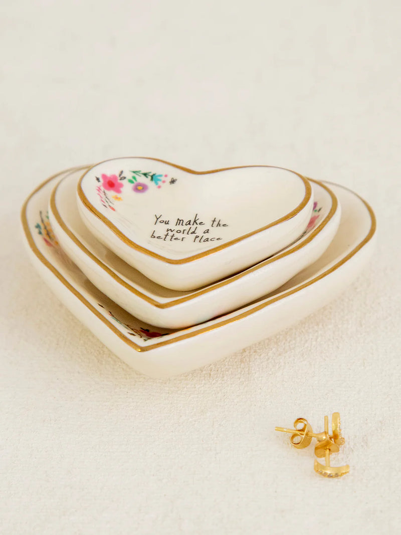 Natural Life® Stackable Heart Trinket Dish Set
