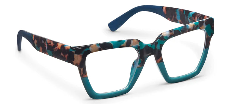 Peepers Readers - Take a Bow - Teal Botanico/Teal (with Blue Light Focus™ Eyewear Lenses)