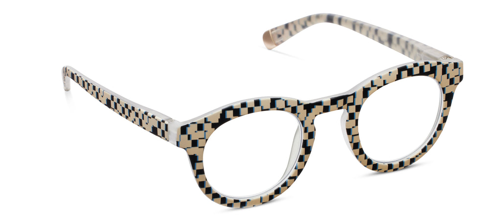 Peepers Readers - Frame of Mind - Black Pixel Check (with Blue Light Focus™ Eyewear Lenses)