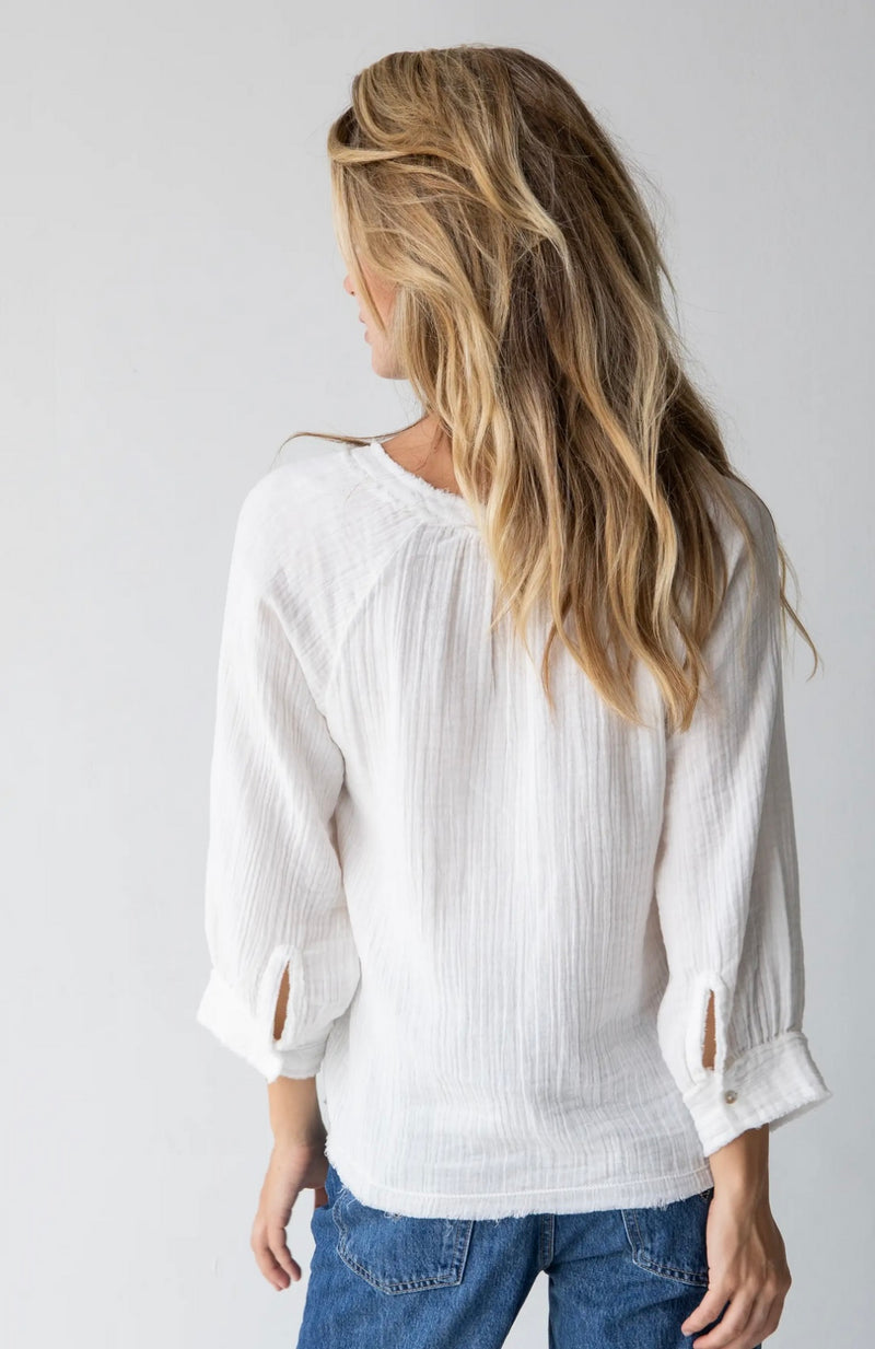 Natural Life Robyn Gauze Top - White