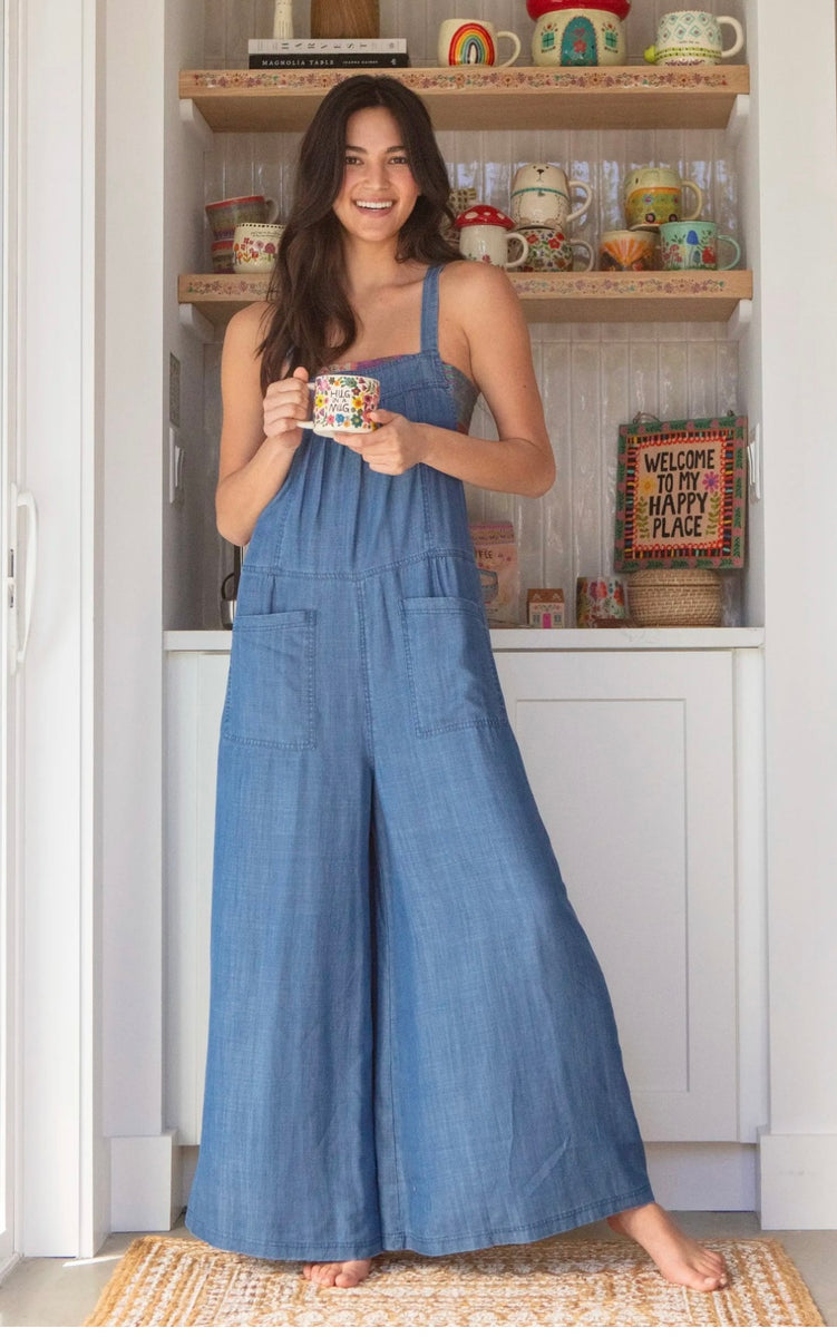 Natural Life Dakota Tie Overall - Denim Blue/Chambray – Anne-Paige