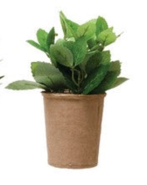 Creative Co-Op  7.5"H Faux Herb in Paper Pot, 5 different Styles