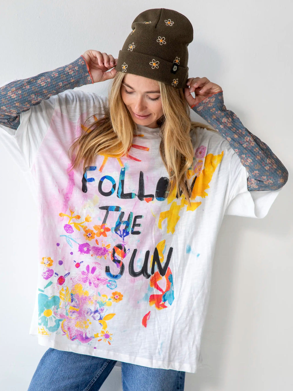 Natural Life Life Is A Canvas Tee - Follow The Sun, White