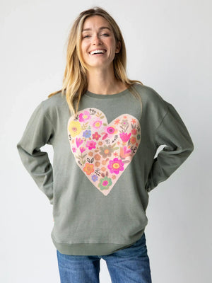 Natural Life Comfy Pocket Sweatshirt - Heart