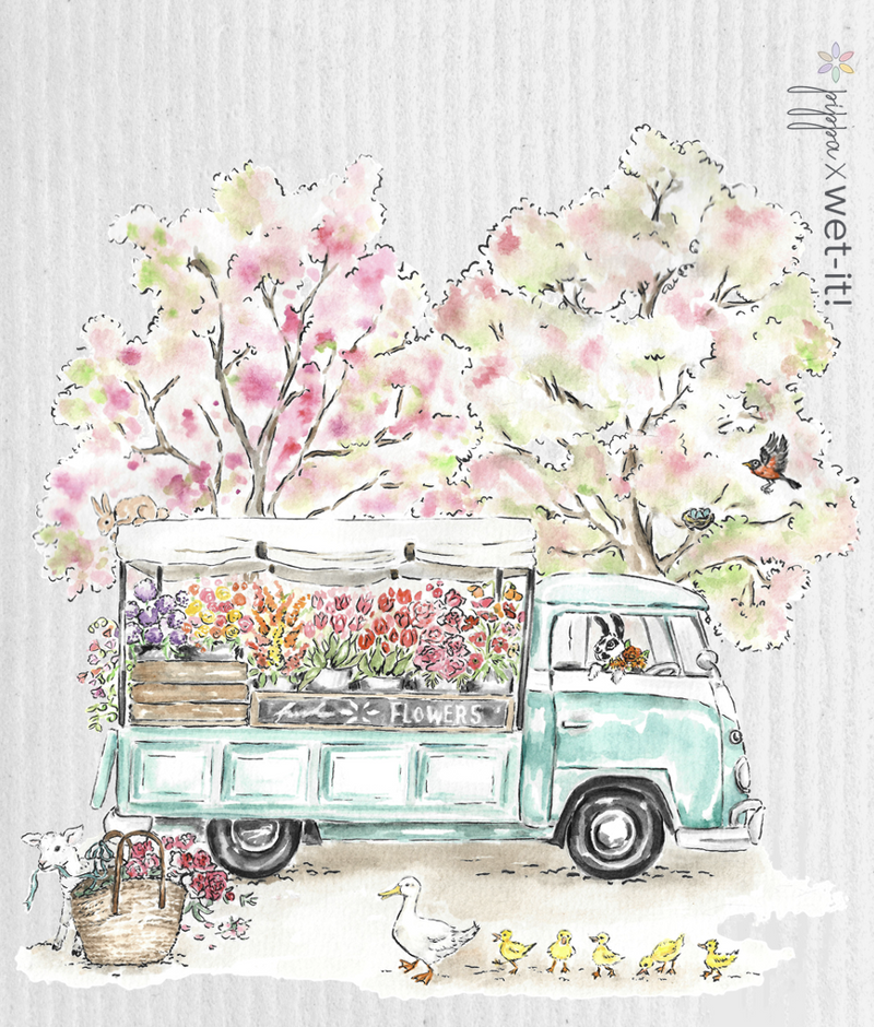 Wet-it! - The Ultimate Wet-it! Swedish Dish Cloth - Flower Truck