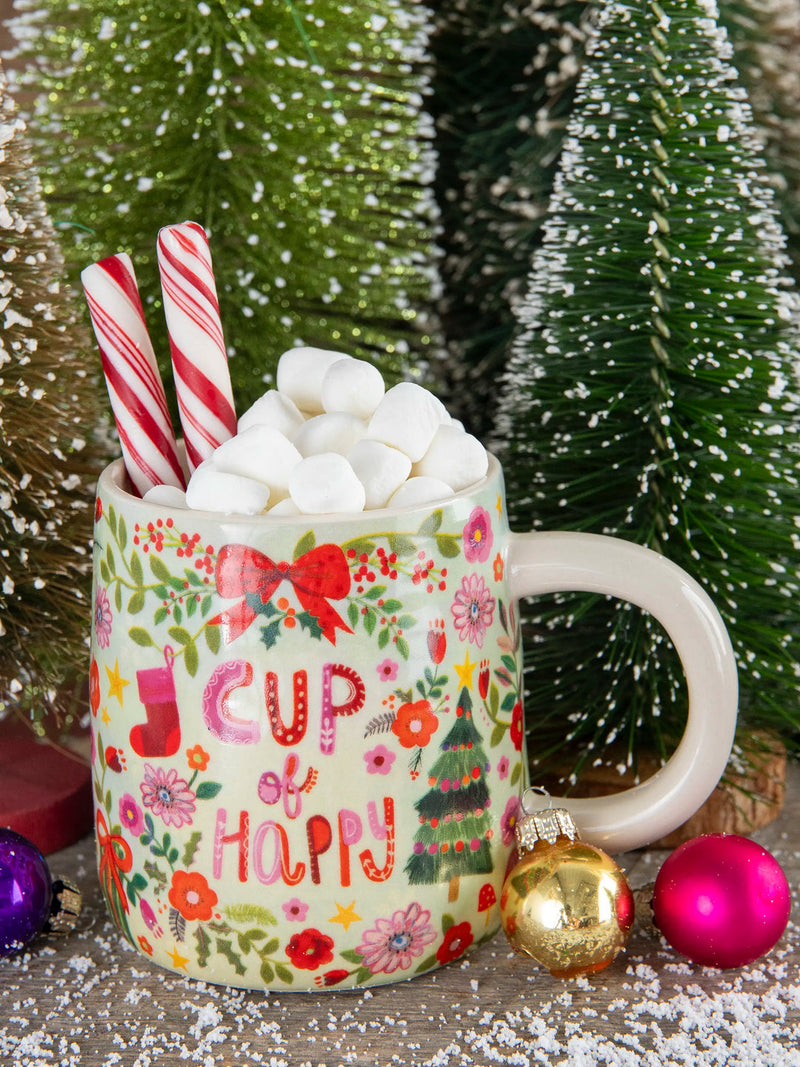 Natural Life® Stoneware Mug - Holiday Cup of Happy