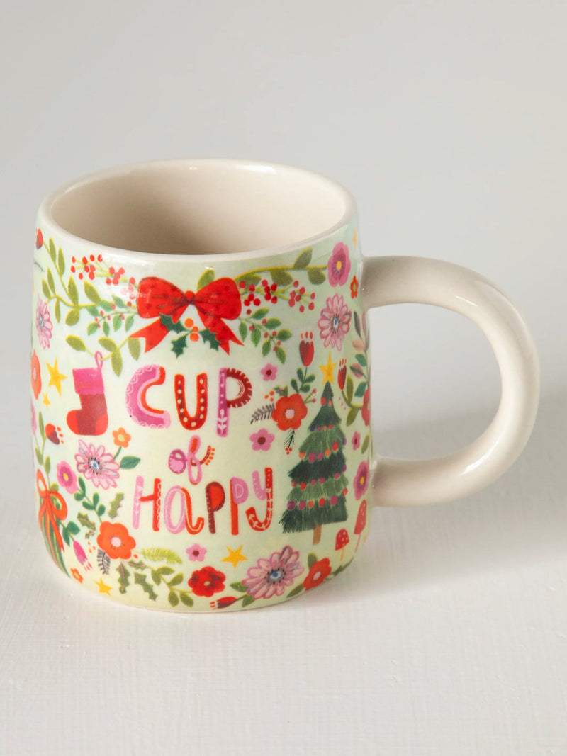 Natural Life® Stoneware Mug - Holiday Cup of Happy