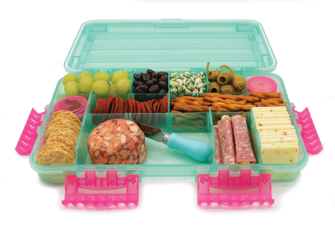 Charcuterie Safe by SubSafe - Waterproof Tackle Box Container Keeps Snacks Fresh & Dry On The Go - Fill with Cured Meats, Cheese, Nuts - Perfect for