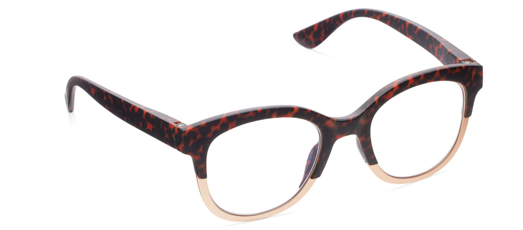 Peepers Readers - Georgia - Leopard Tortoise/Gold (with Blue Light Focus™ Eyewear Lenses)