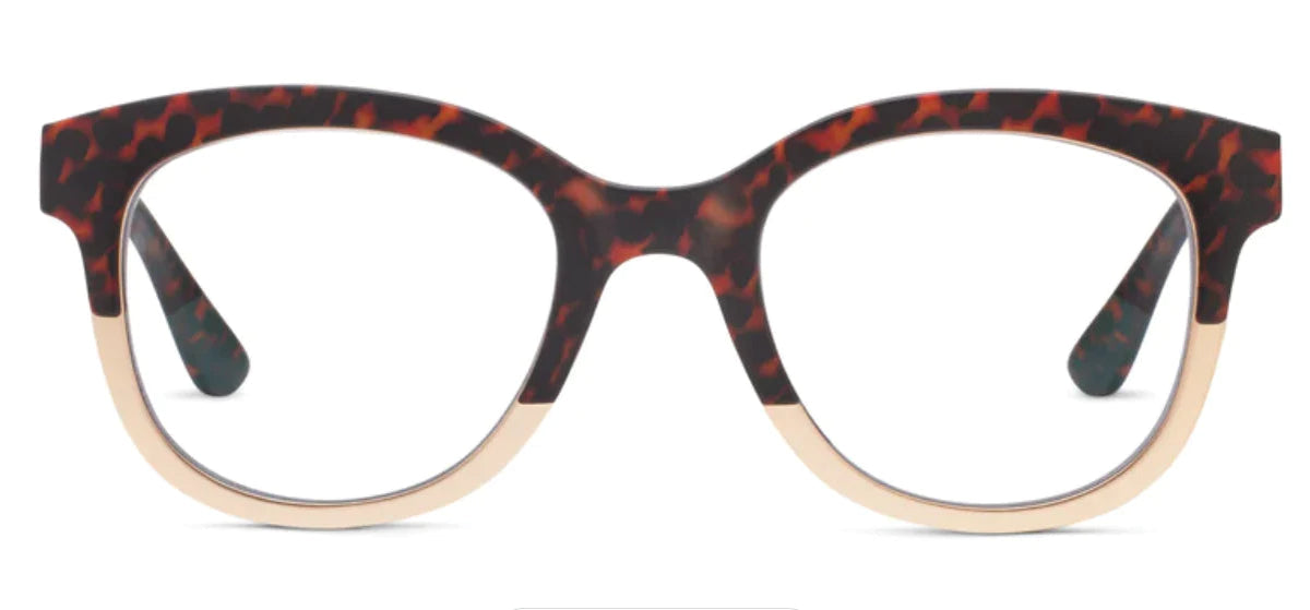 Peepers Readers Leopard Tortoise/Gold (with Blue Light Foc