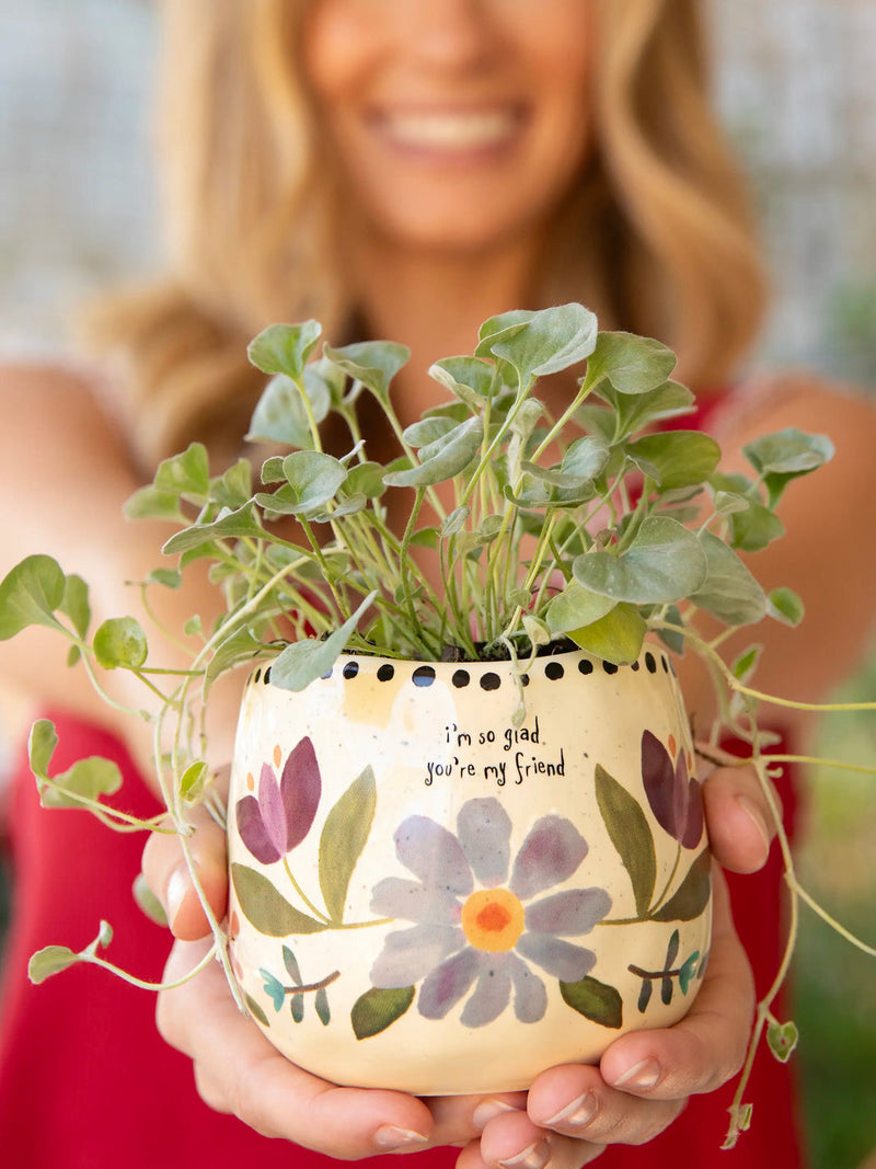 Natural Life Give Happy Planter - Friend