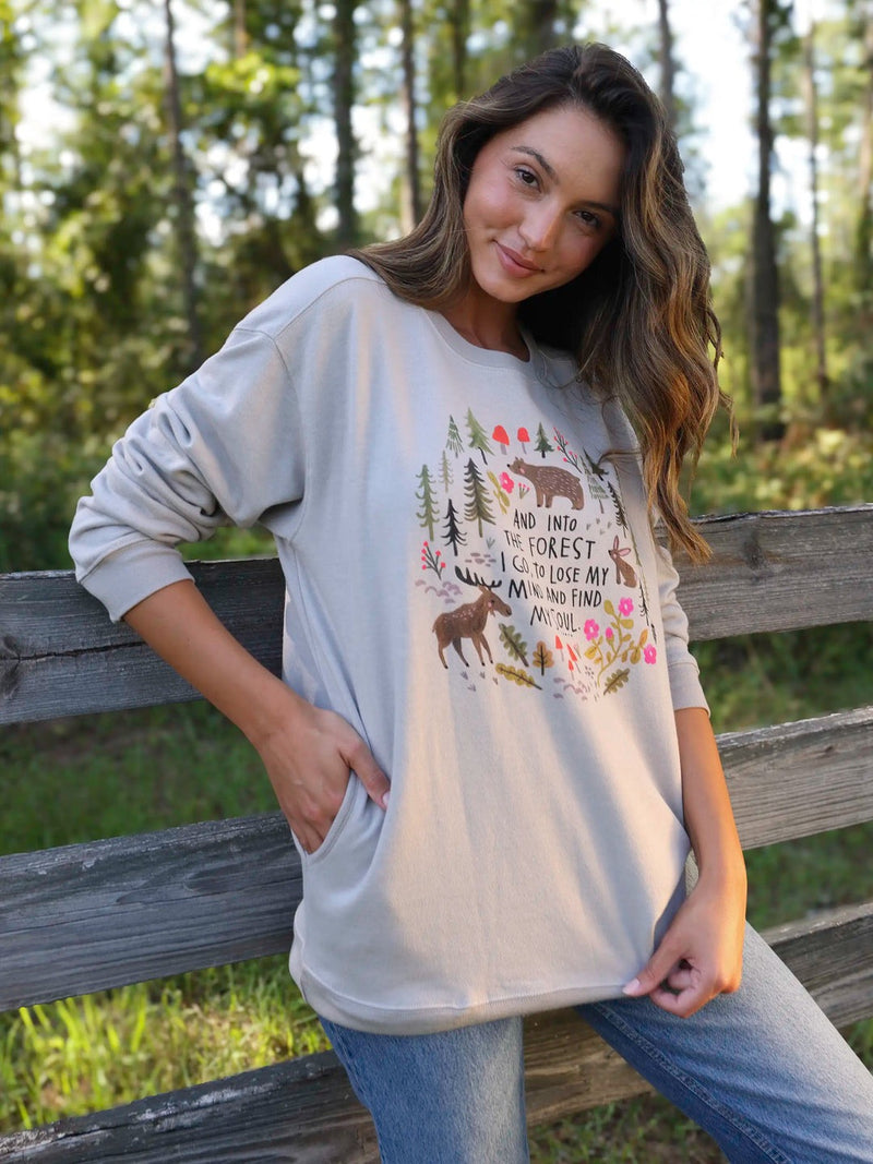 Natural Life Comfy Pocket Sweatshirt - Into the Forest