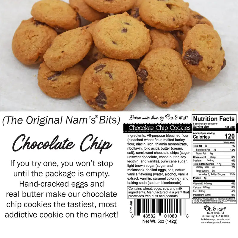 Oh, Sugar! - Cookie Pint Jars - Bright Stripe You Deserve Cookies: Chocolate Chip