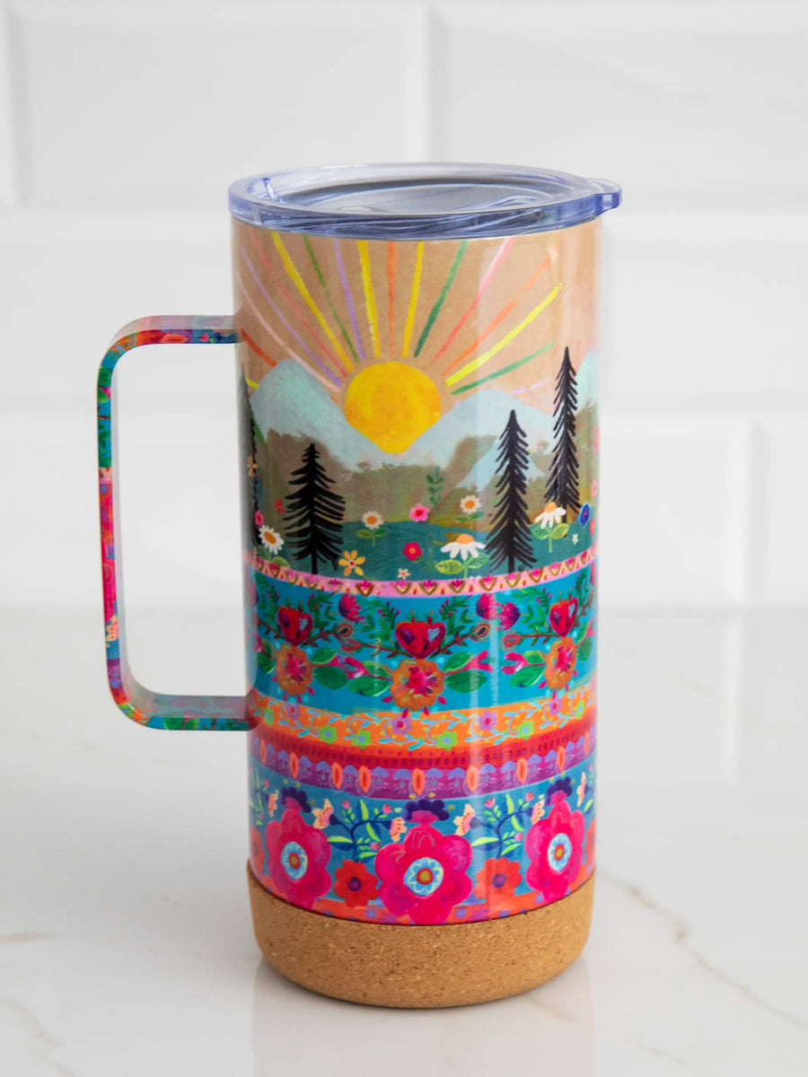 Cork Coffee Tumbler - Jewel Border  Natural life, Coffee tumbler, Mugs