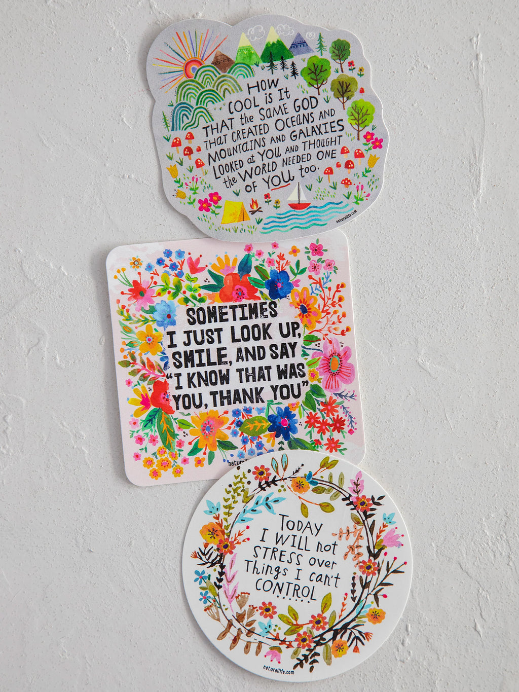 Natural Life Vinyl Stickers, Set of 3 - Today
