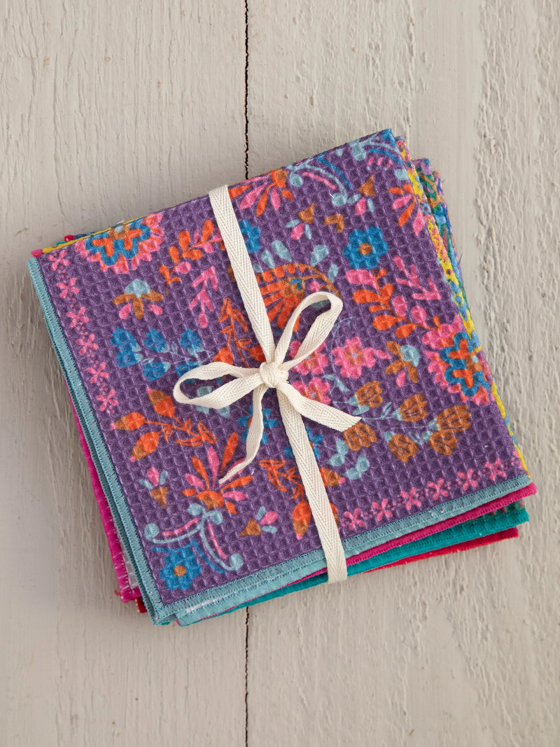 Natural Life Dish Cloth Napkins, Set of 4 - Teal