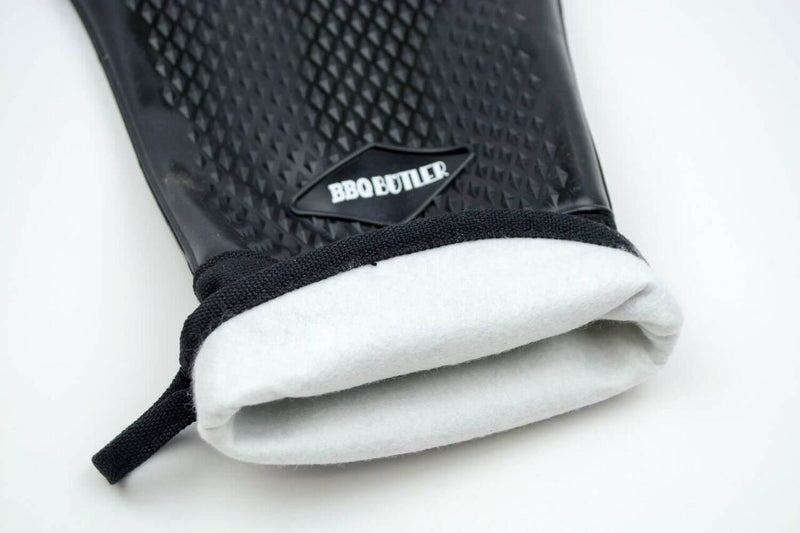 The BBQ Butler - HEAT RESISTANT SILICONE COTTON LINED GLOVES - 2 GLOVES