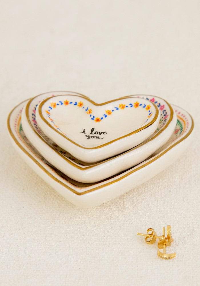 Natural Life® Stackable Heart Trinket Dish Set