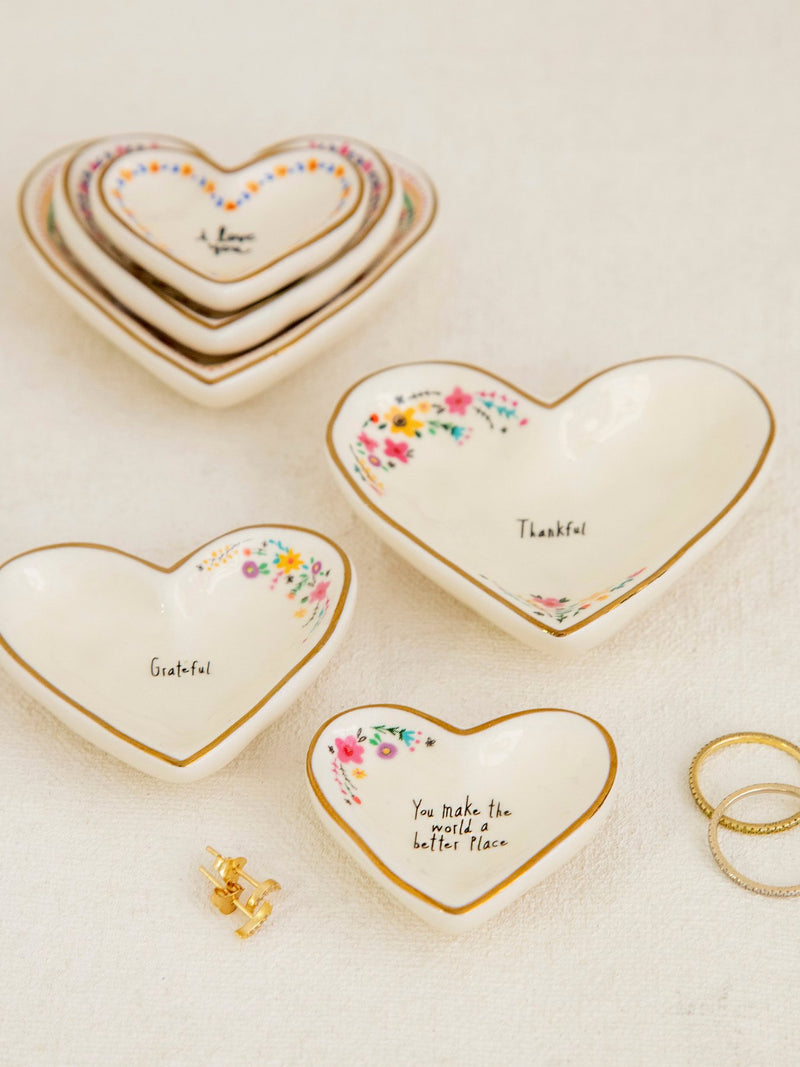 Natural Life® Stackable Heart Trinket Dish Set