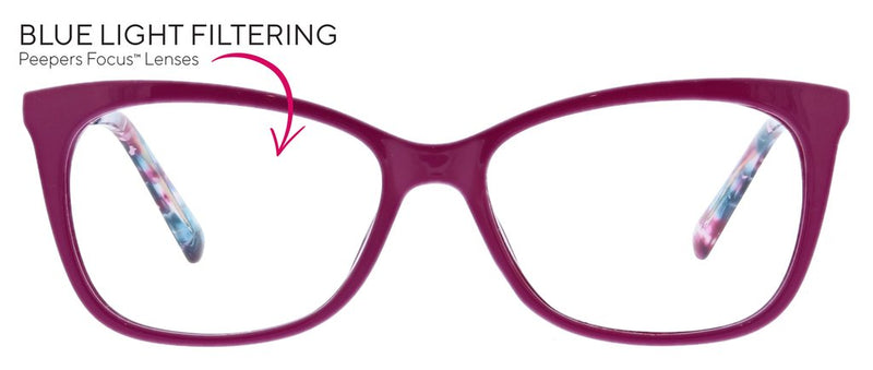 Peepers Readers - See the Beauty - Fuchsia (with Blue Light Focus™ Eyewear Lenses)