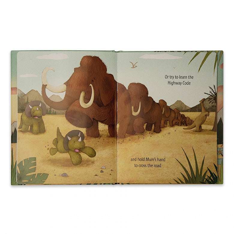 Jellycat Fossilly Brontosaurus - Dinosaurs Are Cool Book