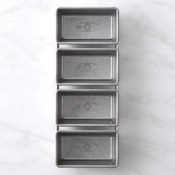 USA PAN® Strapped Set of 4 Mini Loaf Pan