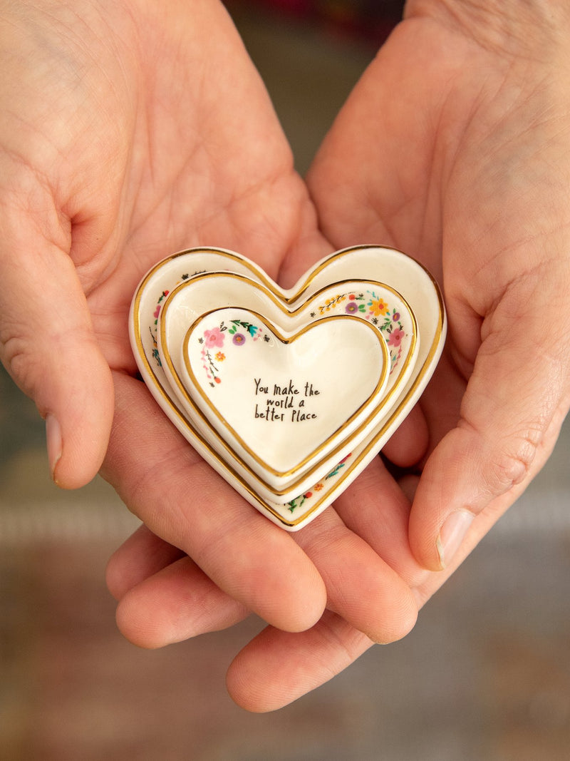 Natural Life® Stackable Heart Trinket Dish Set
