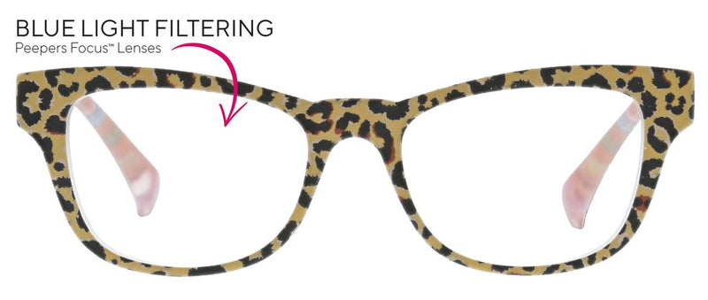 Peepers Readers - Orchid Island - Tan/Leopard Floral (with Blue Light Focus™ Eyewear Lenses)