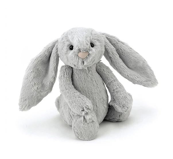 Jellycat If I were a Rabbit Board Book and Small Bashful Grey Bunny Plush Set