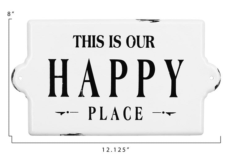 Creative Co-op “This is Our Happy Place” Wall Art