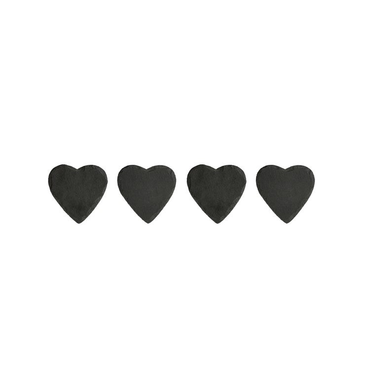 Creative Co-Op Heart Slate Coaster Set