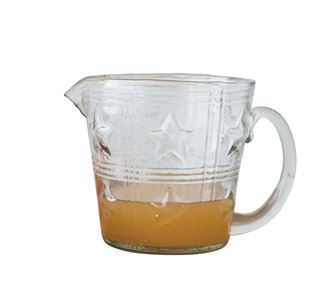 Creative Co-op Glass Pitcher w/ Embossed Stars