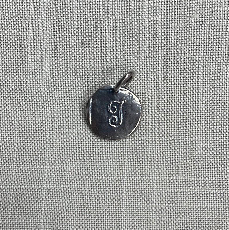 Waxing Poetic Baby Insignia Initial Charm- Silver