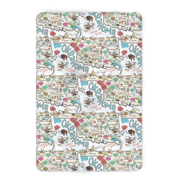 Fishkiss® Oklahoma Map Tea Towel