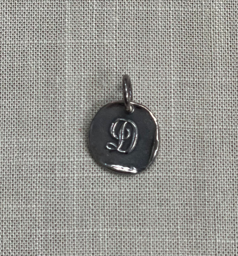 Waxing Poetic Baby Insignia Initial Charm- Silver