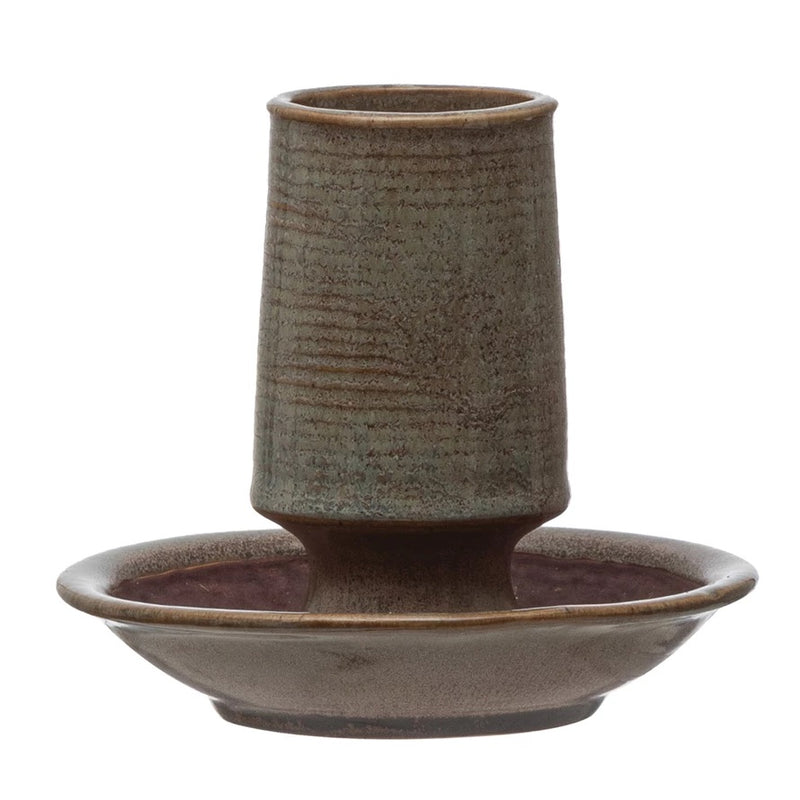 Creative Co-op Stoneware Match Holder with Striker Plate