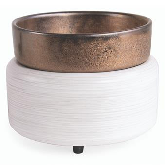 Candle Warmers - Whitewashed Bronze 2-in-1 Classic Fragrance Warmer