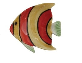Creative Co-op Hand-Painted Fish Dish