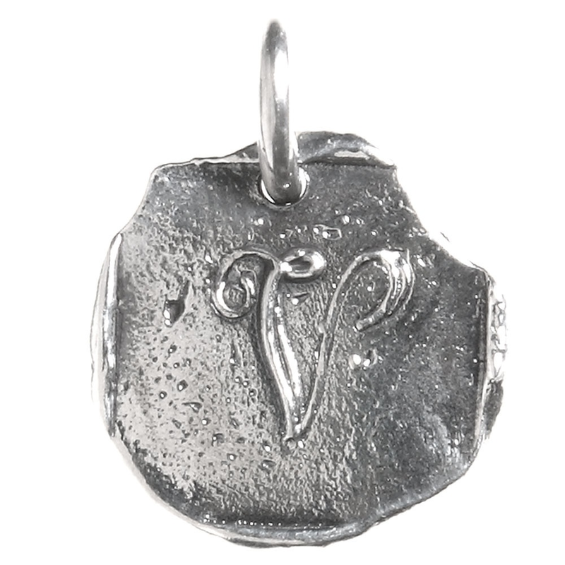 Waxing Poetic Baby Insignia Initial Charm- Silver