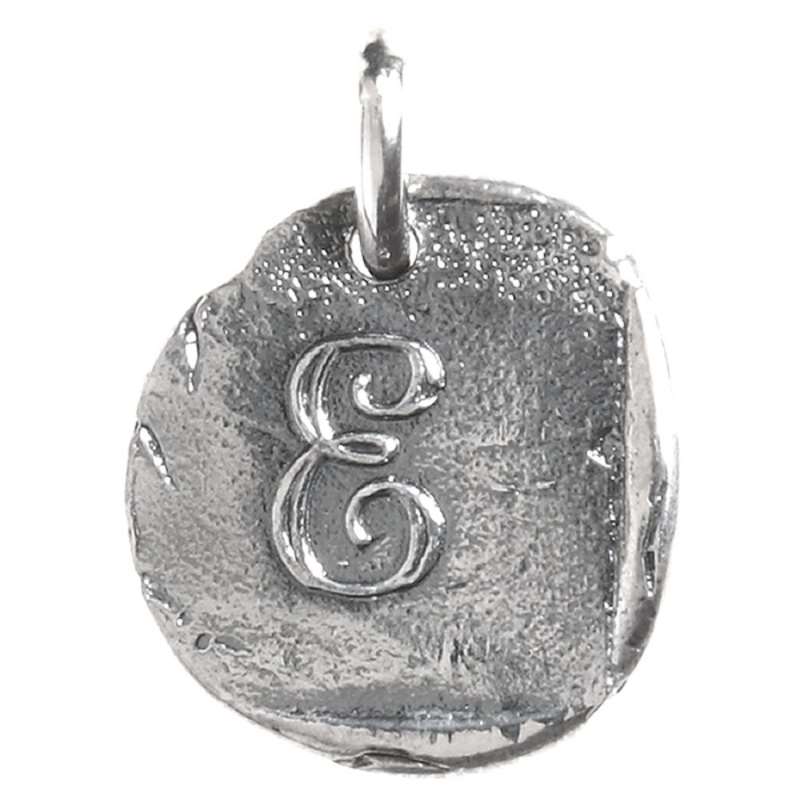 Waxing Poetic Baby Insignia Initial Charm- Silver
