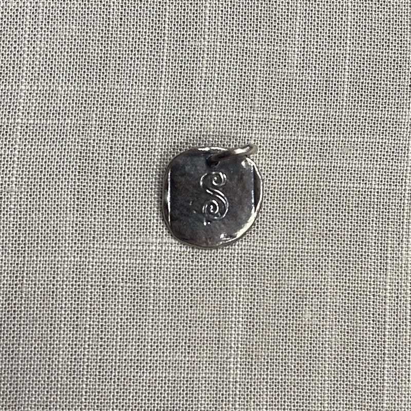 Waxing Poetic Baby Insignia Initial Charm- Silver