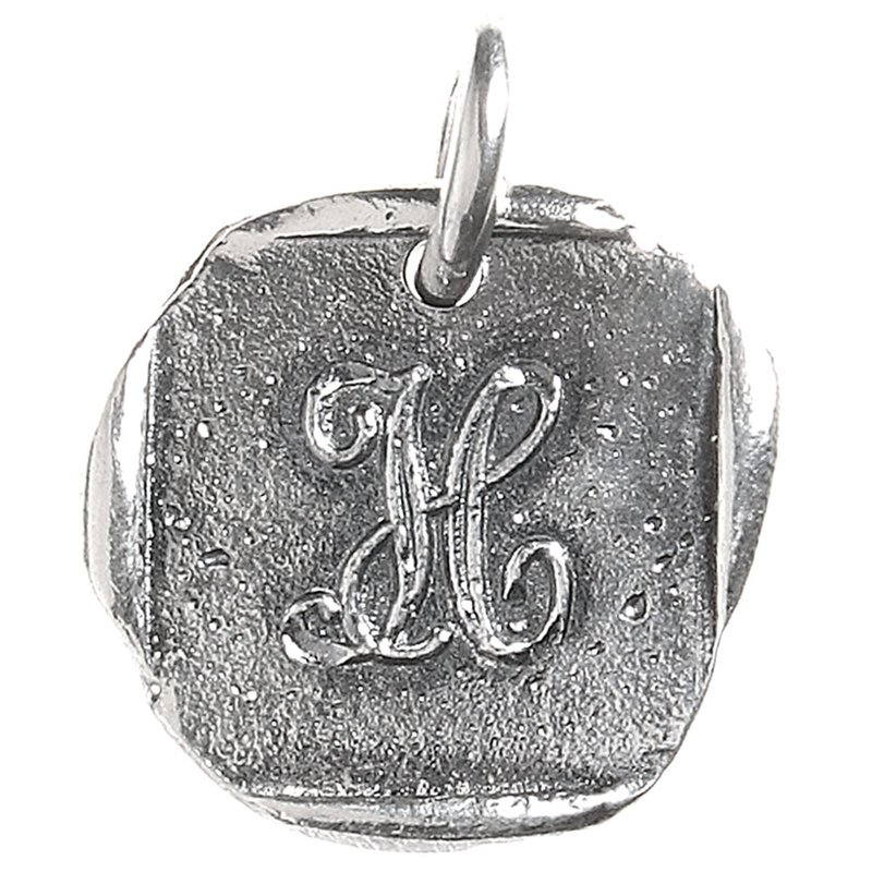 Waxing Poetic Baby Insignia Initial Charm- Silver