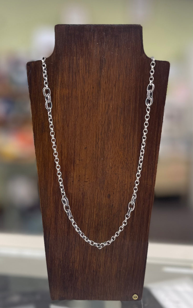 Waxing Poetic Double Link Rolo Chain - Sterling Silver