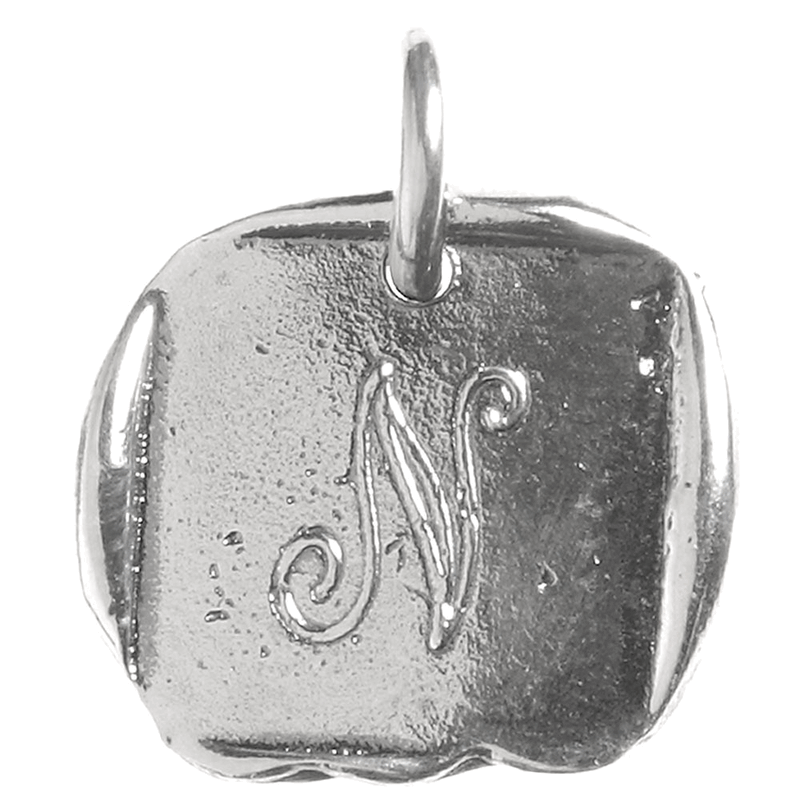 Waxing Poetic Baby Insignia Initial Charm- Silver