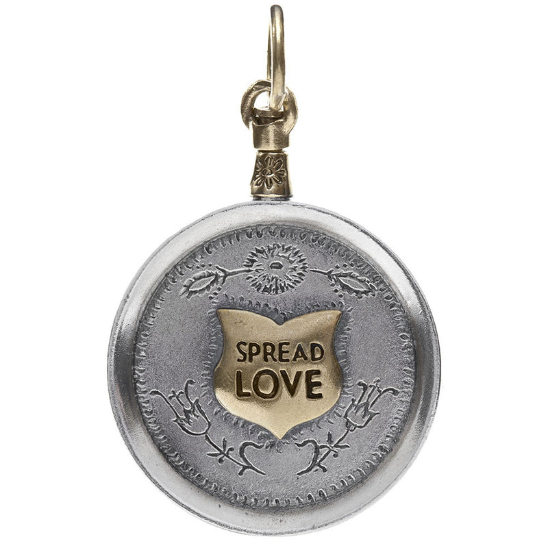 Waxing Poetic Spread Love Your Heart is Your Map Pendant