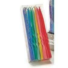 TAG Multi-Color Twist Mini Taper Candles, Set Of 24