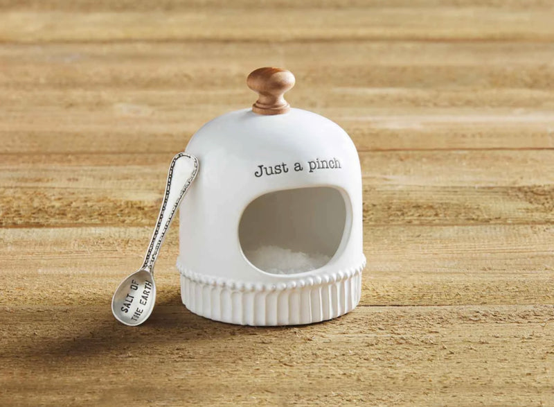 Mud Pie Just A Pinch Salt Cellar Set