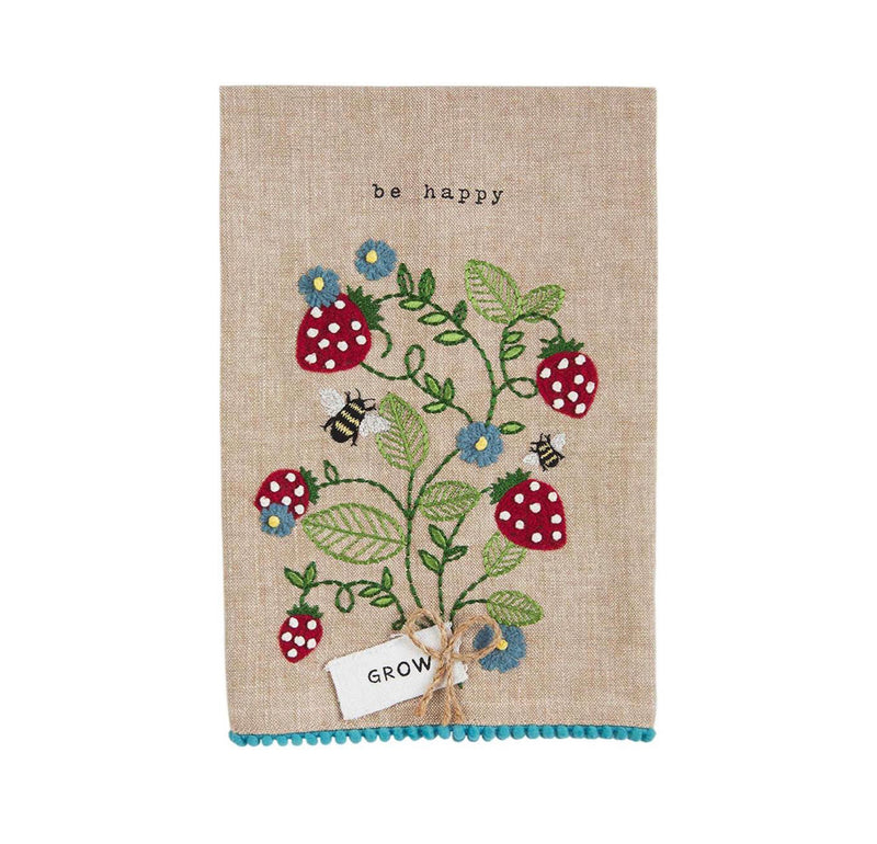 Mud Pie Fruit Embroidered Towels